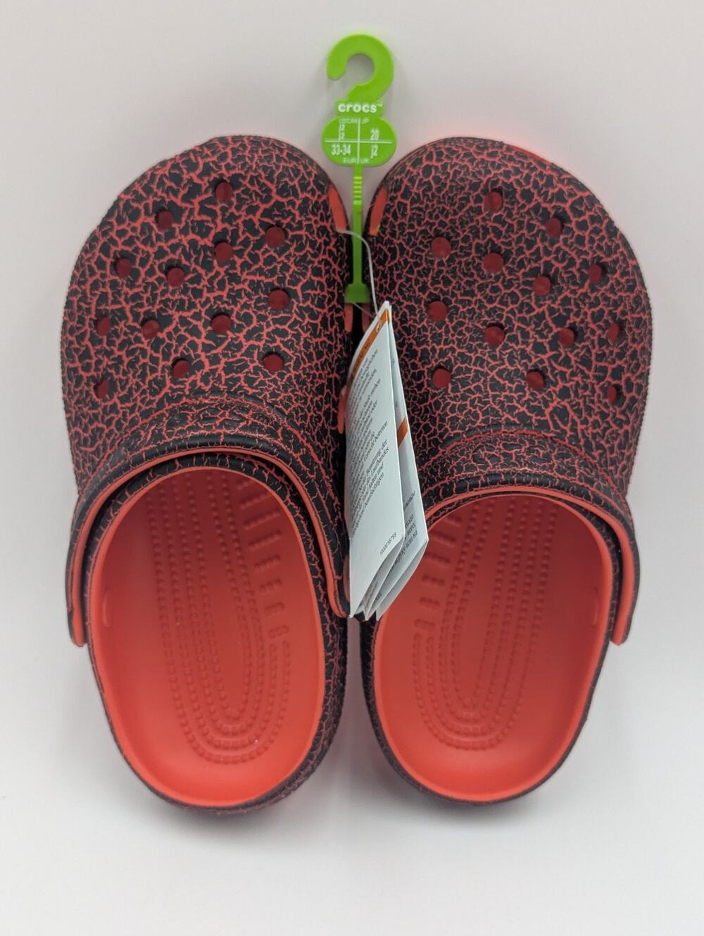 Crocs Kids Boys Size J2 Classic Crackle Clog NWT 211598-7AO NWT